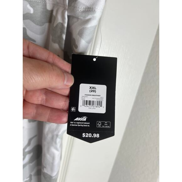 Avia Women's Light-weight Straight Leg Sweatpants Grey/White Camo NEW ~ Size XXL - Picture 7 of 7